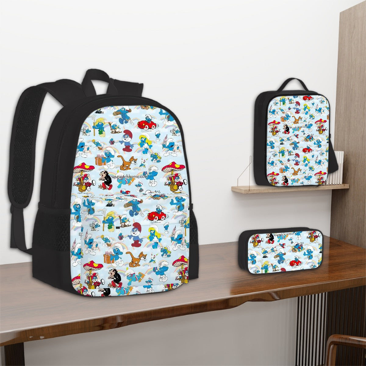 20 Misc Designs, 3 Piece Bag Set – Oxford Backpack, Lunch Bag, Pencil Pouch