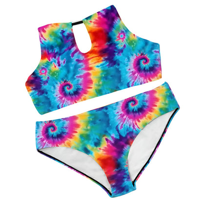 19 Tie Dye Designs, Plus Size High-Waisted Bikini Customized Services