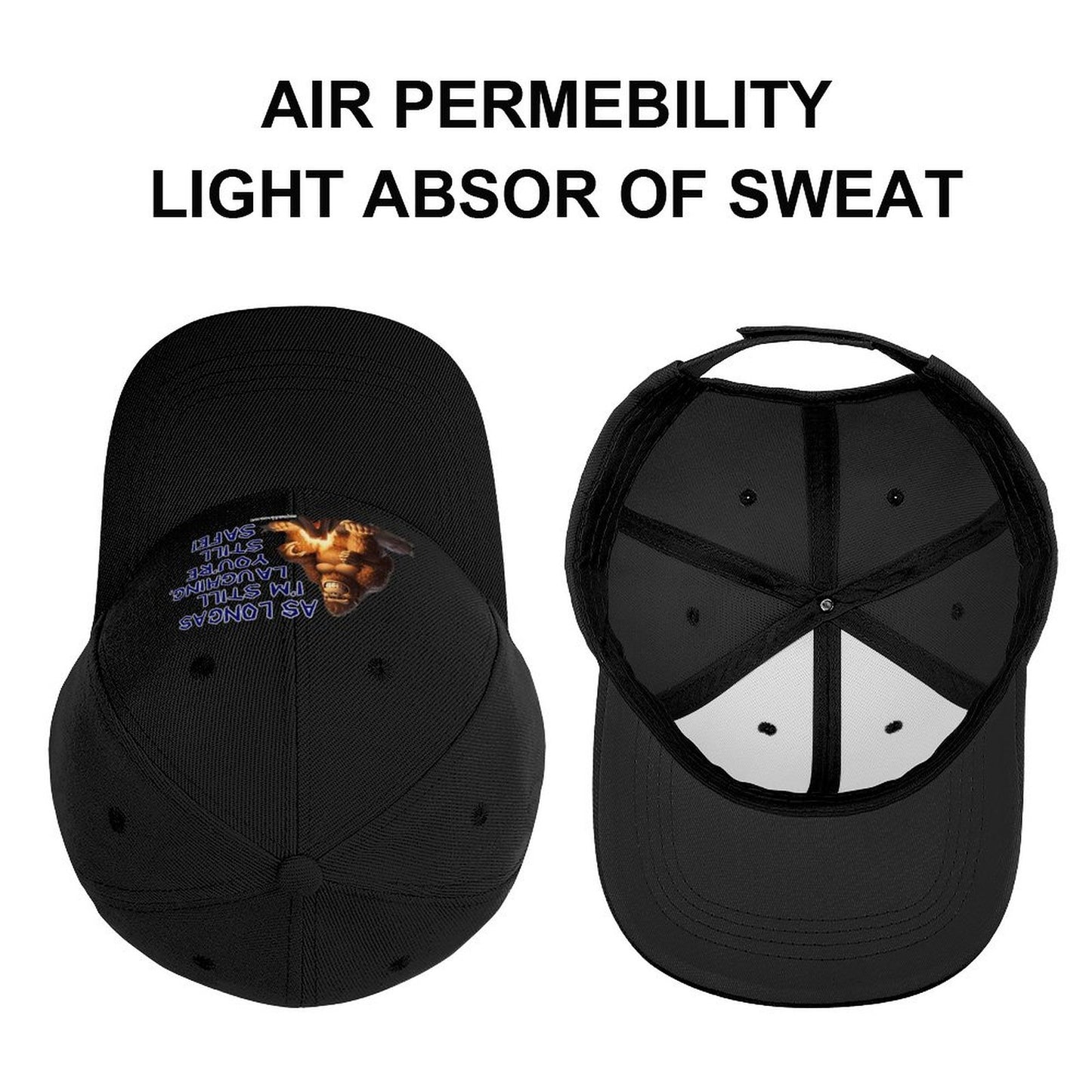“Sarcastic Sasquatch” Series Polyester Baseball Caps – “As long as I’m laughing…”