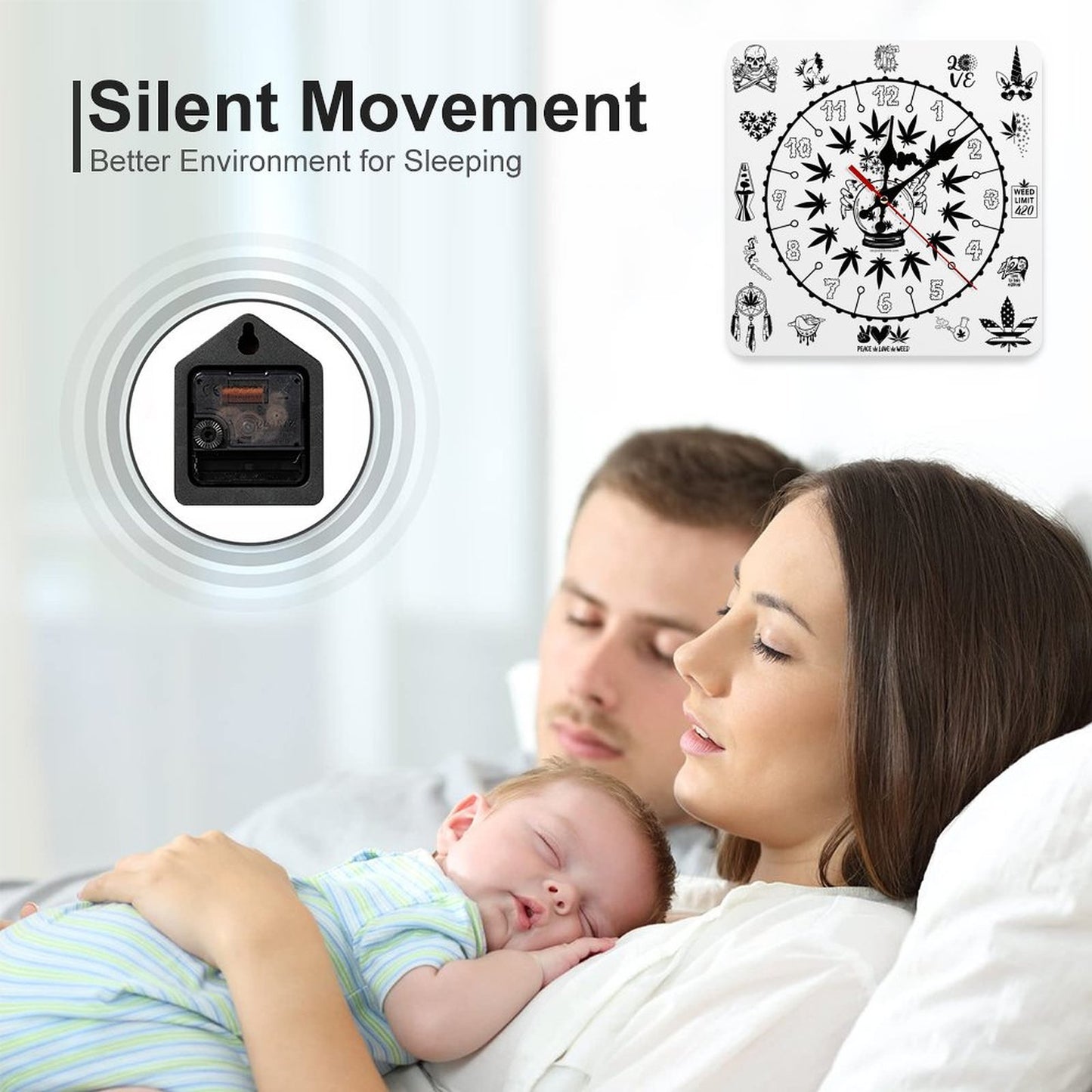 Ganja Square Wall Clock