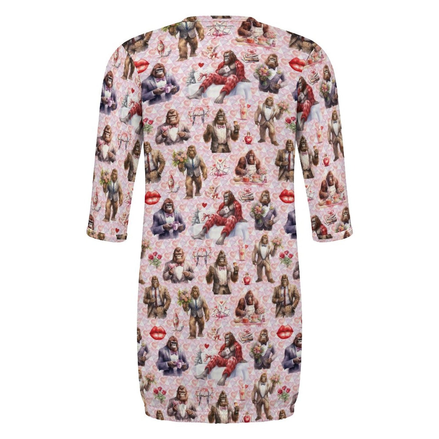 16 Bigfoot / Sasquatch Designs, Baby Long Sleeve Faux Cotton Sleeper Gown