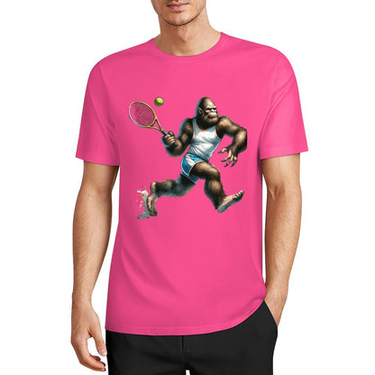 Bigfoot - Sasquatch Tennis Short Sleeve Cotton T-Shirt