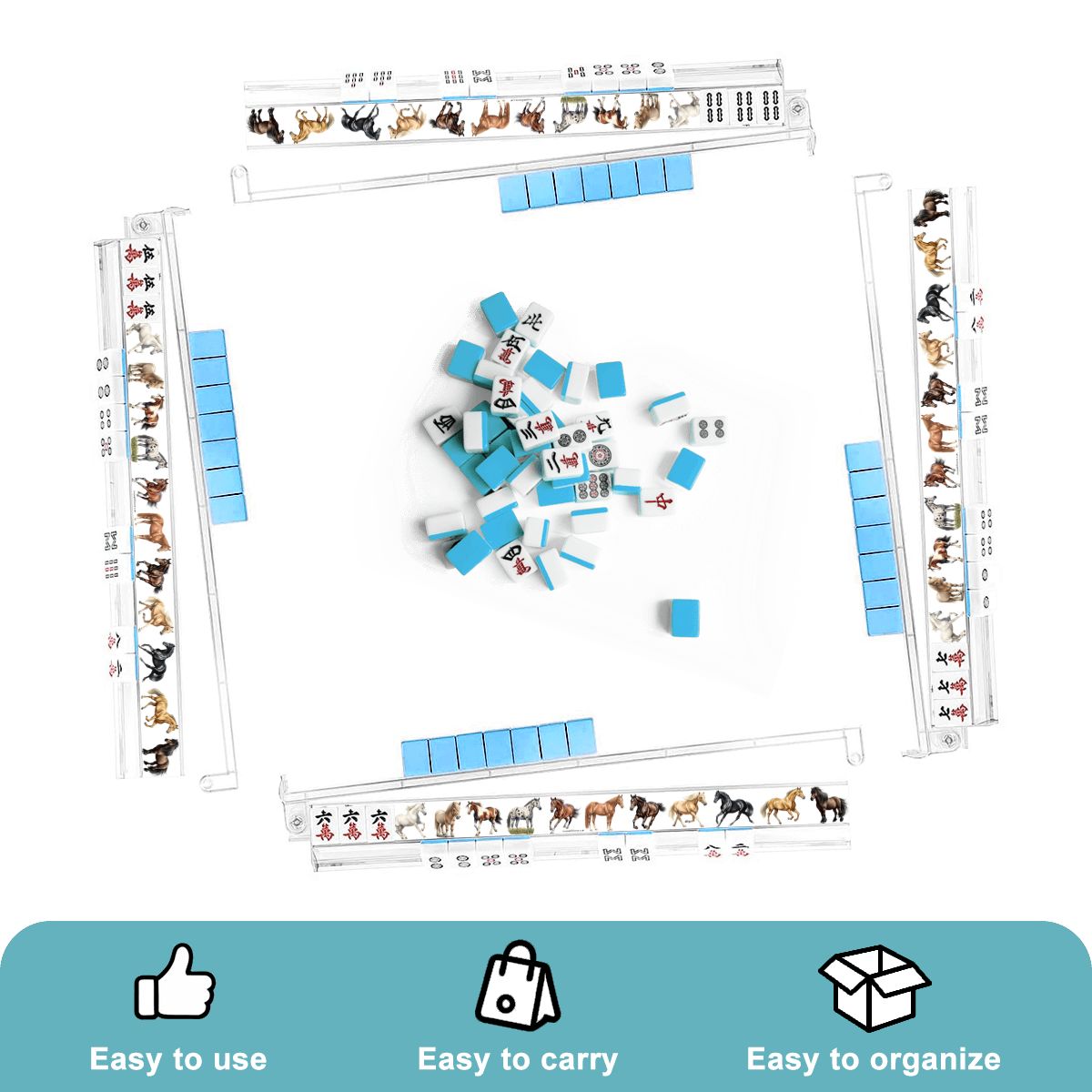 Puppy Dogs, 4 Artistic Mahjong Tile Pusher Racks
