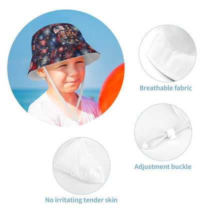 Patriot Bigfoot / Sasquatch on Truck, Kid’s Bucket Hat