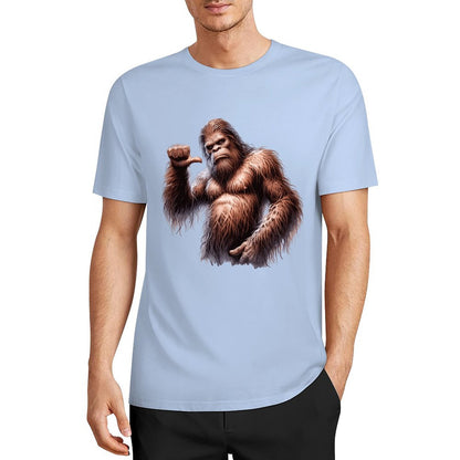 Bigfoot - Sasquatch Pointing at self Short Sleeve Cotton T-Shirt