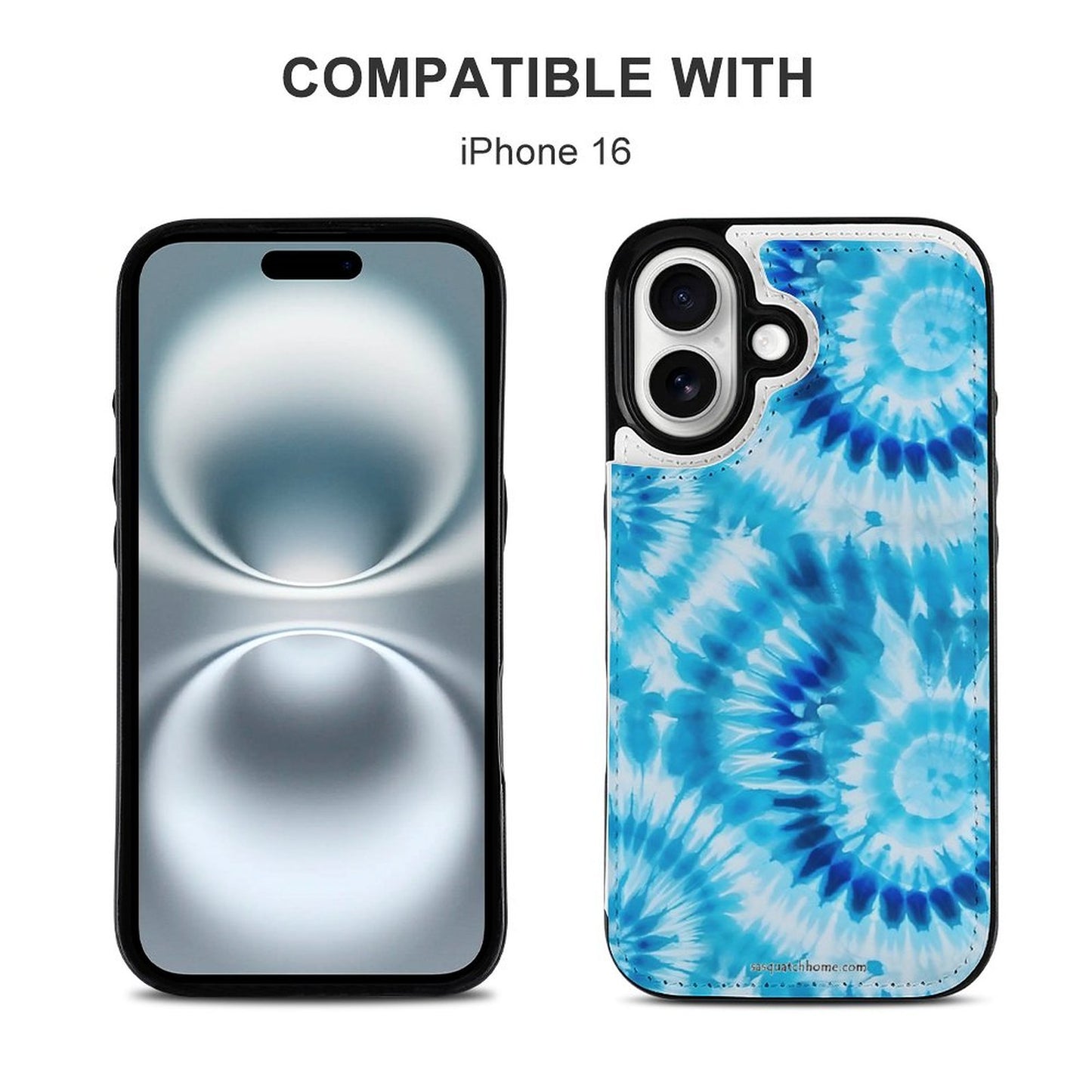 19 Tie Dye Designs, iPhone 16 Faux Leather Wallet Case