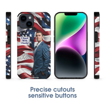 Charlie Kirk Memorial, Microfiber Custom Phone Case for iPhone 14