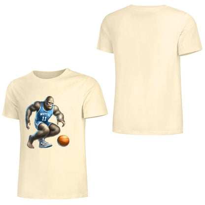 Bigfoot - Sasquatch Basketball Short Sleeve Cotton T-Shirt