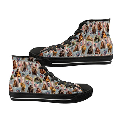 21 Bigfoot Sasquatch, Women’s High Top Canvas Shoes