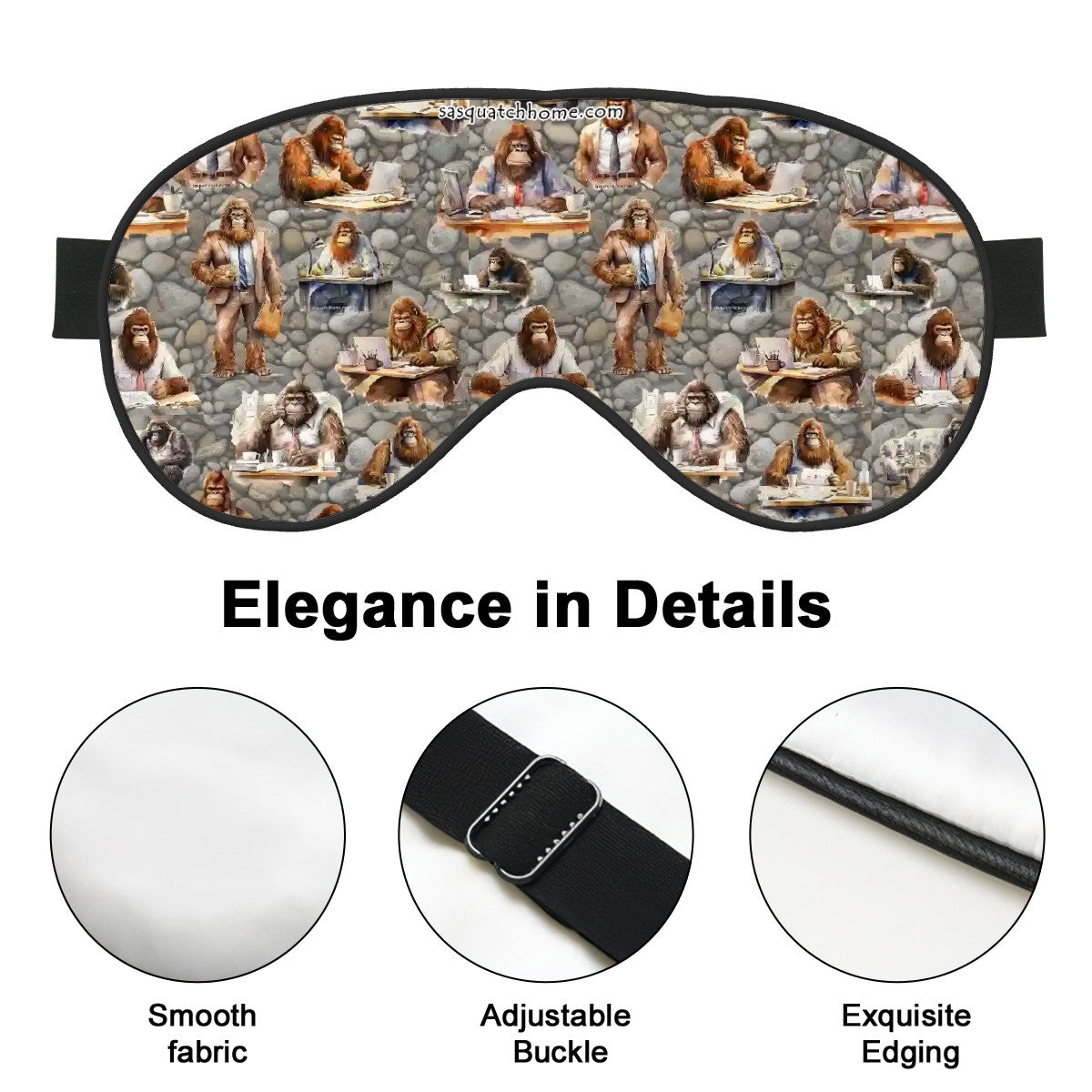 Scholar Sasquatch Soft Eye Polyester Eye Mask Light Blocker