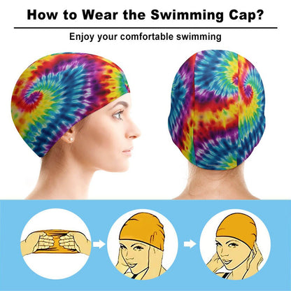 19 Tie Dye Designs, Adult Swimming Cap
