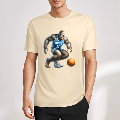 Bigfoot - Sasquatch Basketball Short Sleeve Cotton T-Shirt