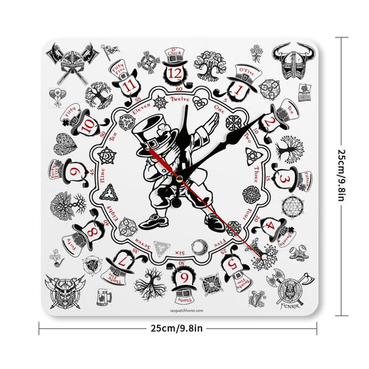 Leprechaun Dab, Square Wall Clock