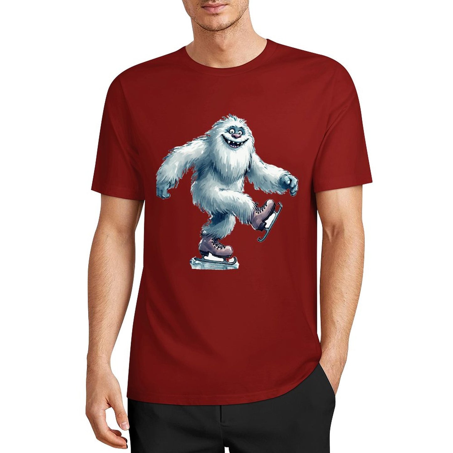 Bigfoot - Sasquatch Yeti Skate, Short Sleeve Cotton T-Shirt
