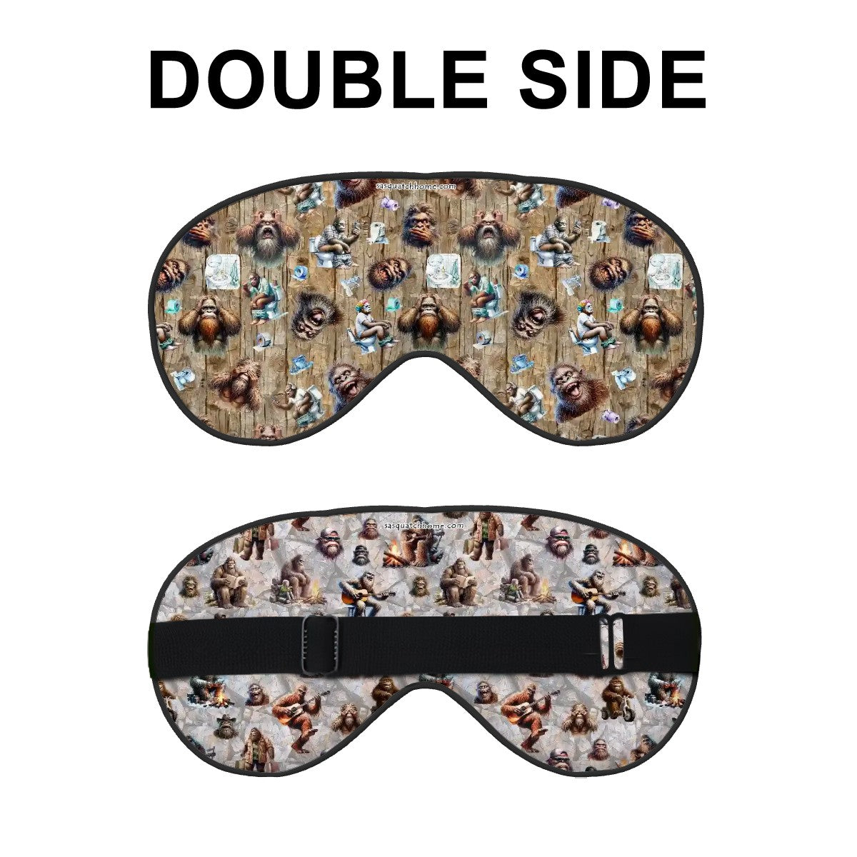 Sleep Mask with Adjustable Buckle, Sasquatch Designs