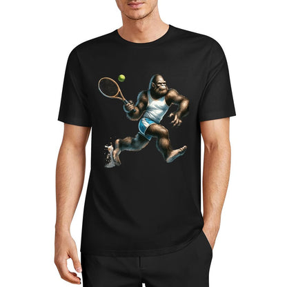Bigfoot - Sasquatch Tennis Short Sleeve Cotton T-Shirt