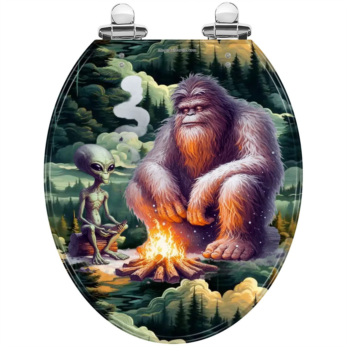 Bigfoot / Sasquatch & Alien, Universal Toilet Seat
