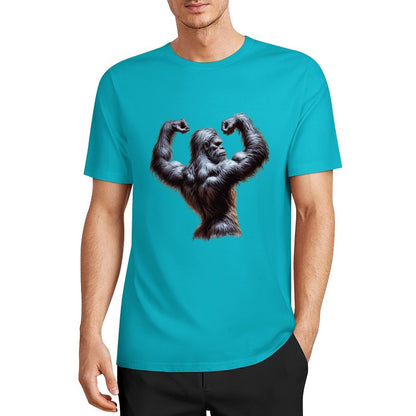 Bigfoot - Sasquatch Double Muscle Short Sleeve Cotton T-Shirt