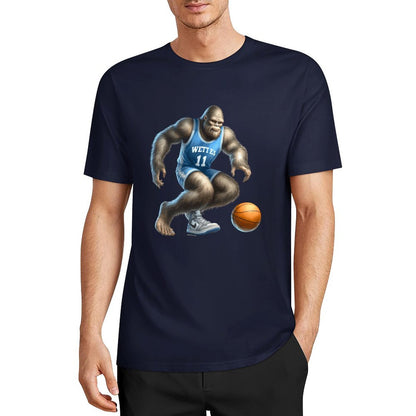 Bigfoot - Sasquatch Basketball Short Sleeve Cotton T-Shirt