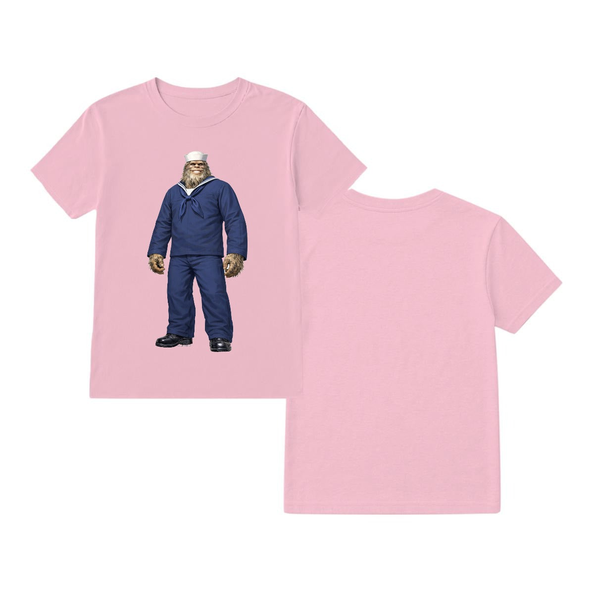 Bigfoot Sasquatch Navy ManGildan 5000  T-Shirt