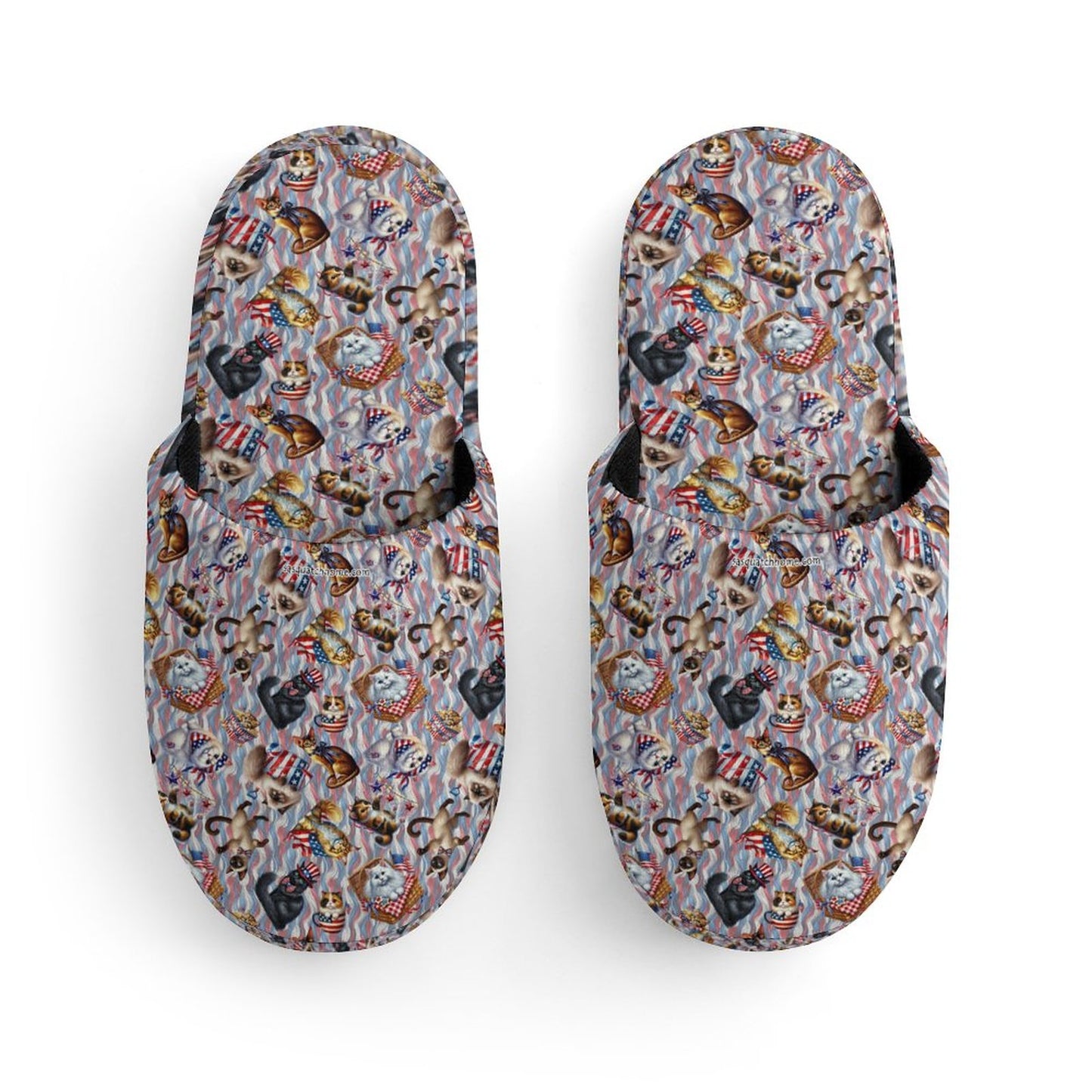 8 Patriot Designs, Flannel Children's Cotton Slippers