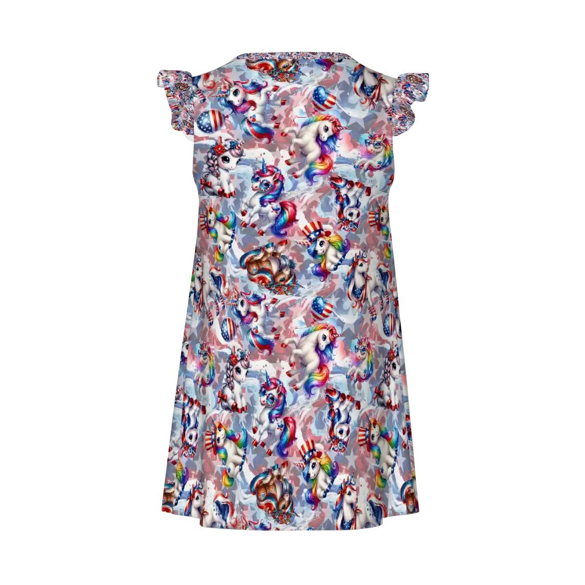 8 Patriot Designs, Girl's Flutter Sleeve Nightgown