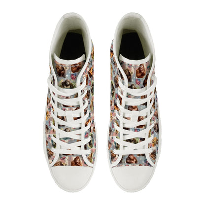 21 Bigfoot Sasquatch, Women’s High Top Canvas Shoes