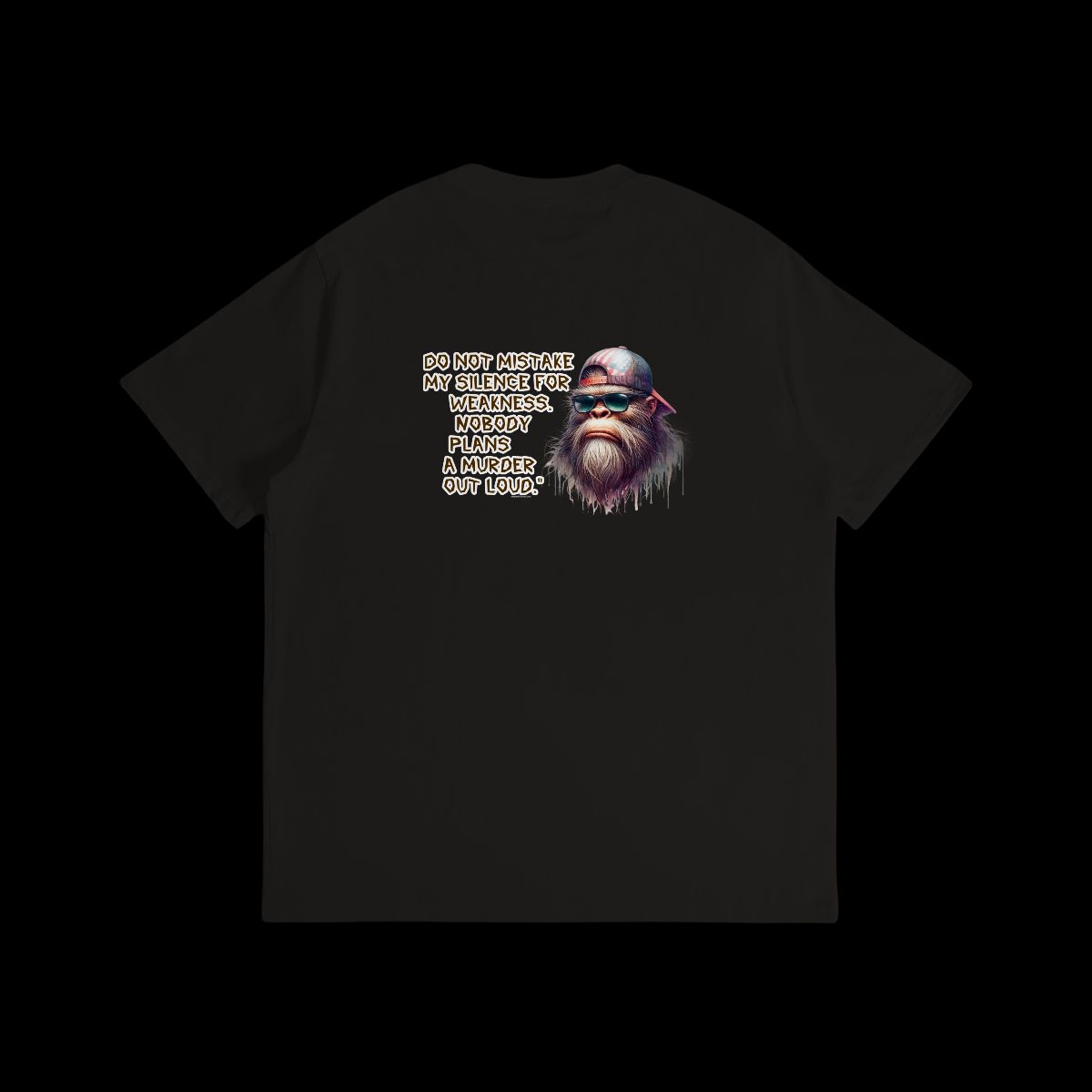 Sarcastic Sasquatch Short Sleeve 100% Cotton T-shirt- Double Sided