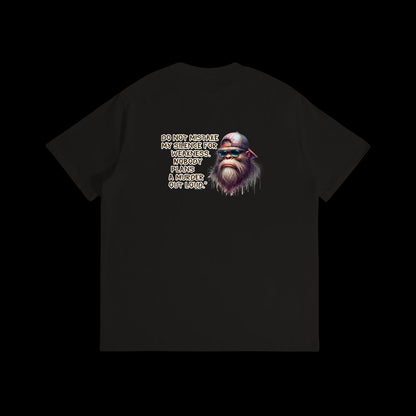 Sarcastic Sasquatch Short Sleeve 100% Cotton T-shirt- Double Sided