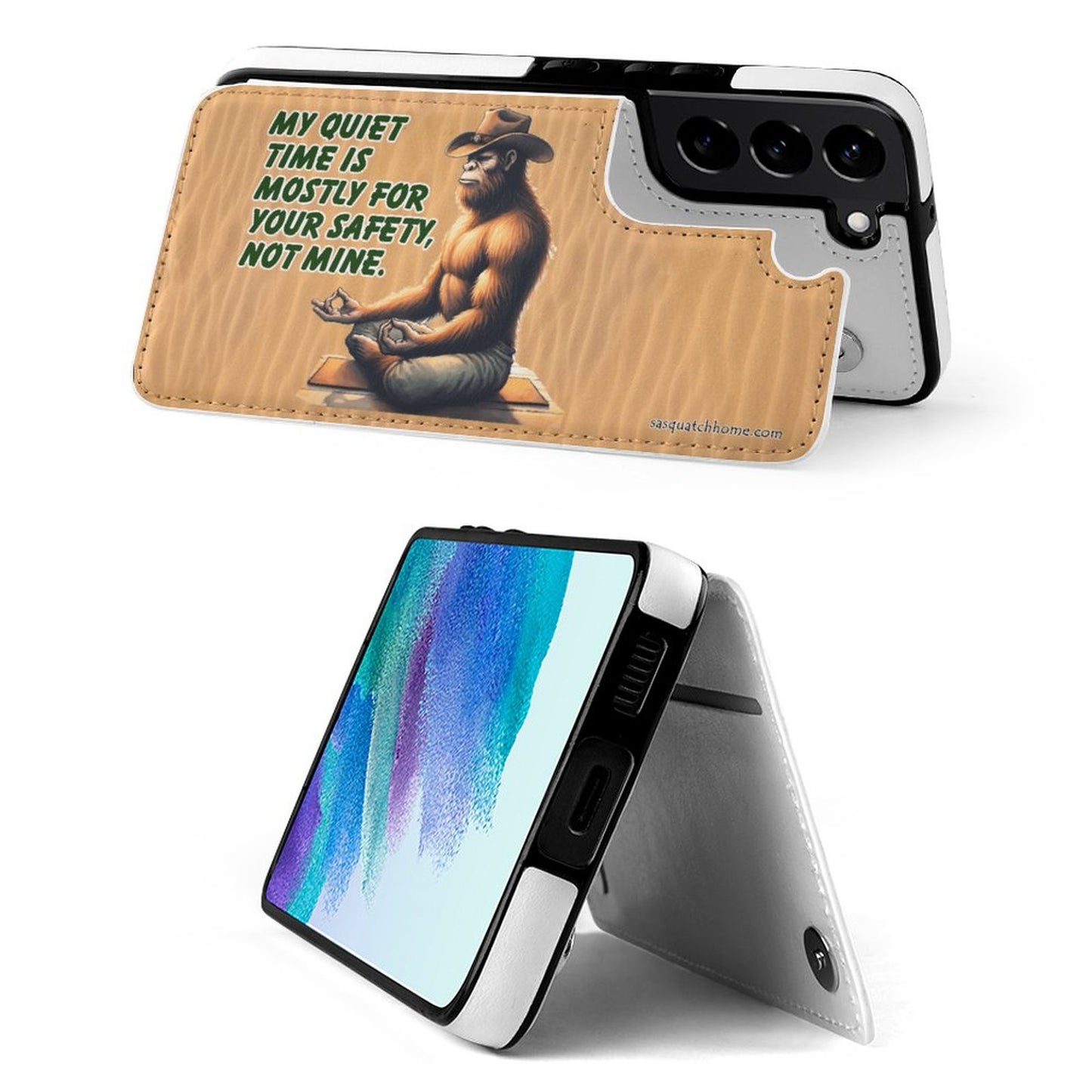 Bigfoot, Sasquatch "My Quiet Time..." - Samsung S22 Series Phone Cases / Flip Cover Wallet