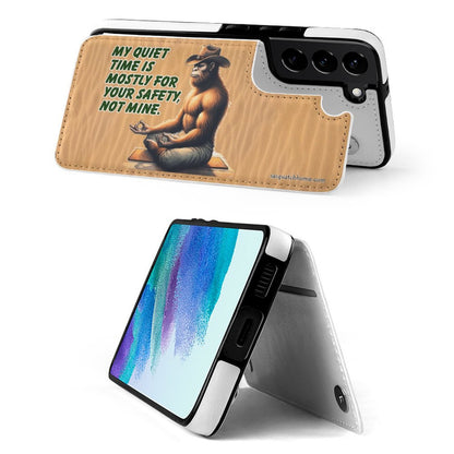 Bigfoot, Sasquatch "My Quiet Time..." - Samsung S22 Series Phone Cases / Flip Cover Wallet