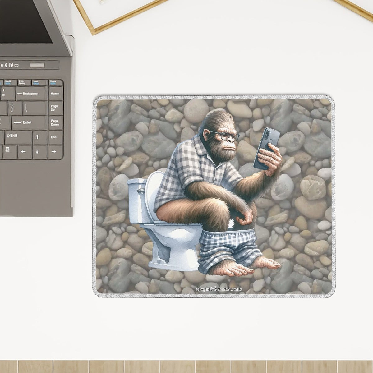 Sasqutch, Bigfoot, Mouse Pad with Rubber Lock Edge – 4 Sizes