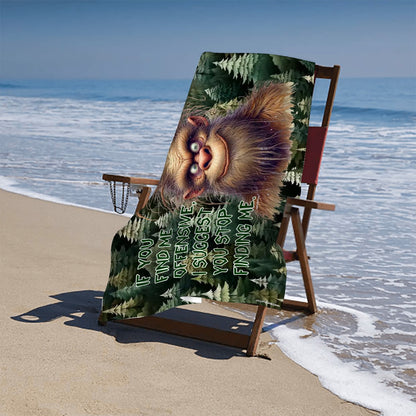 Bigfoot, Sasquatch, "If you find me offensive.." - 63” x 31.5” Microfiber Bath Sheet / Beach Towel