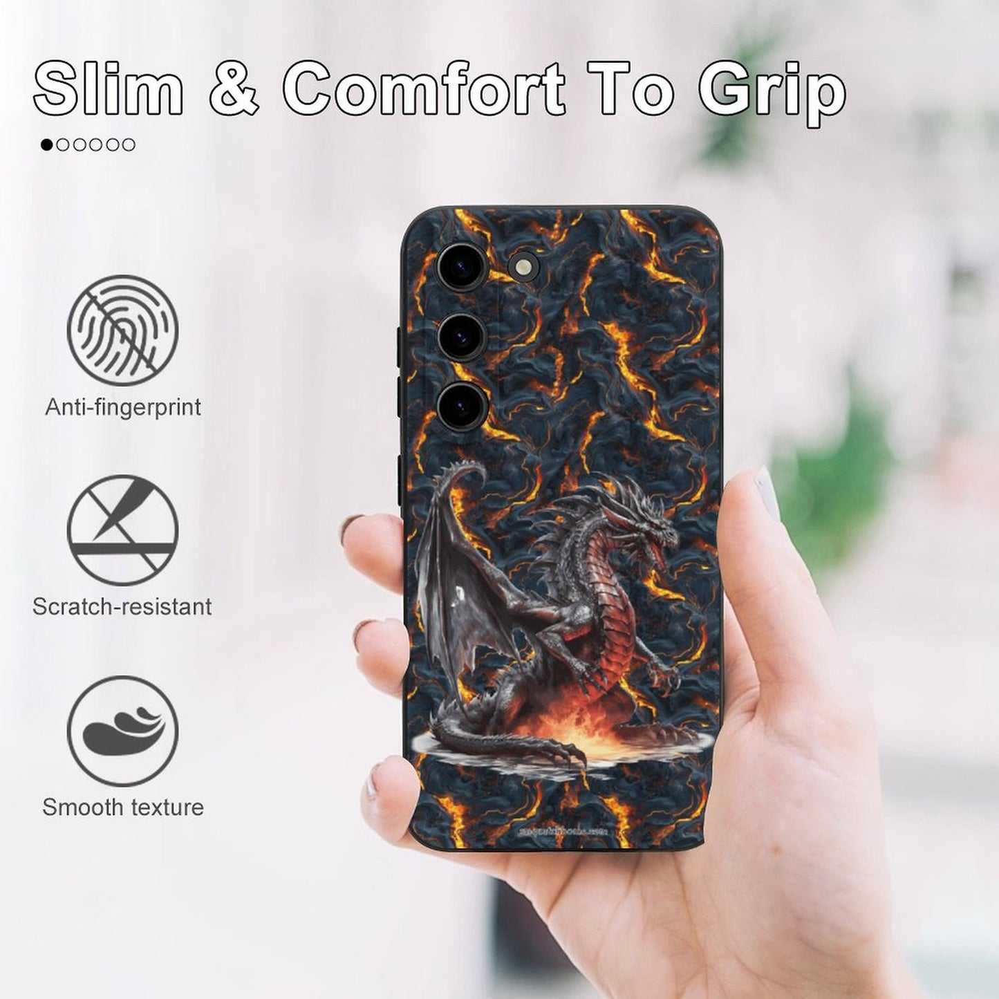 Dragon Fire, Samsung S23 Series TPU Cell Phone Case