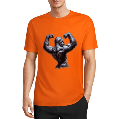 Bigfoot - Sasquatch Double Muscle Short Sleeve Cotton T-Shirt
