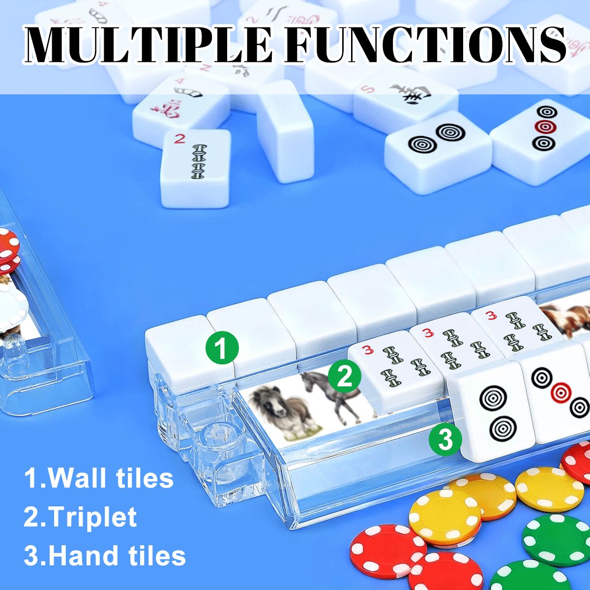 Puppy Dogs, 4 Artistic Mahjong Tile Pusher Racks