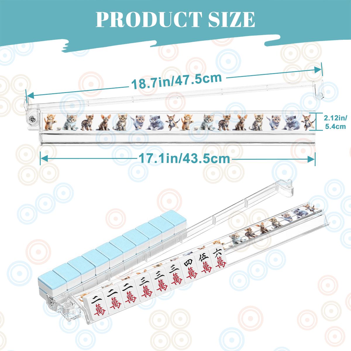 Kitty Cats Design, 4 Artistic Mahjong Tile Pusher Racks