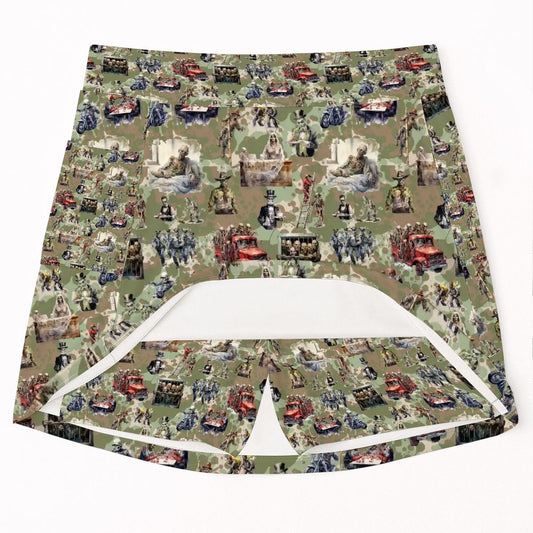 Zombie, Women’s Milk Silk Sports Skorts with Pockets