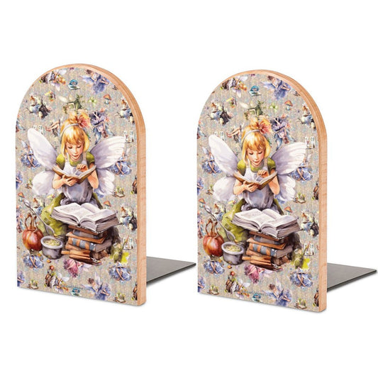 Fairies Reading, Wood Bookends