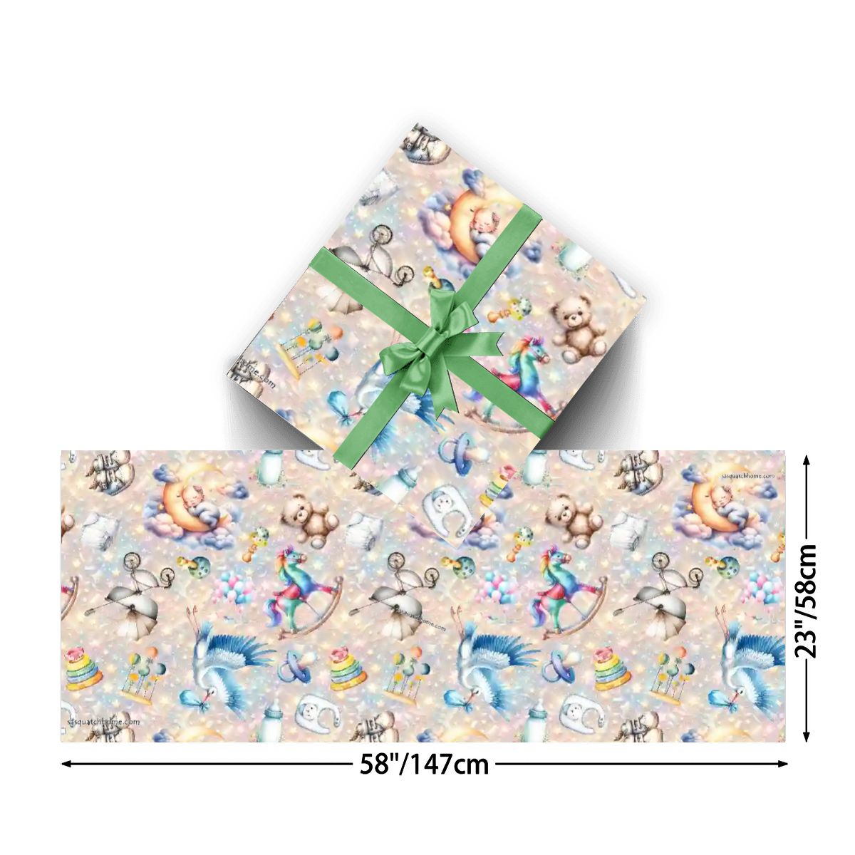 Toddler Birthday, 3 Pack Gift Wrapping Paper Sheets