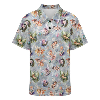 6 Fairy Design, Kids Button Down Polo Shirt