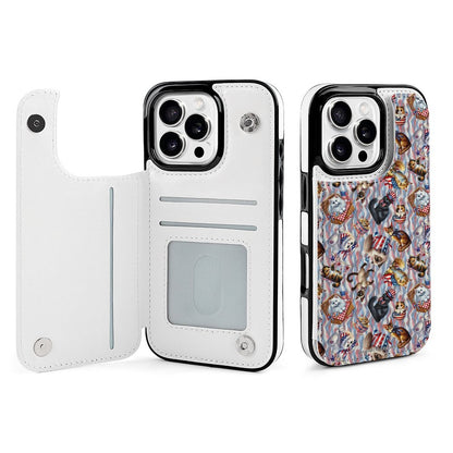 8 Patriot Designs, iPhone 16 Faux Leather Wallet Case