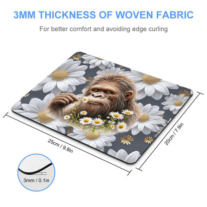 Sasquatch "Smell the Flowers" Square Mouse Pad