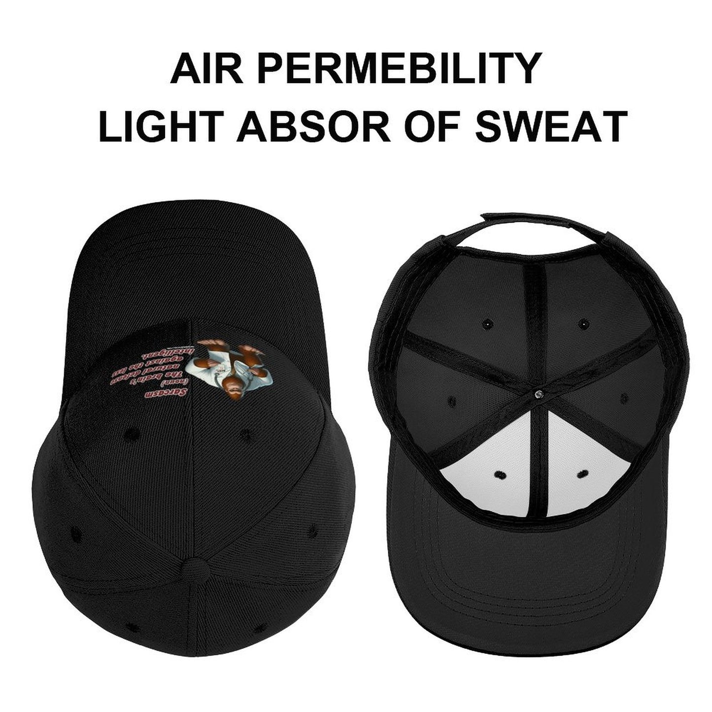 “Sarcastic Sasquatch” Series Polyester Baseball Caps – “Sarcasm…”
