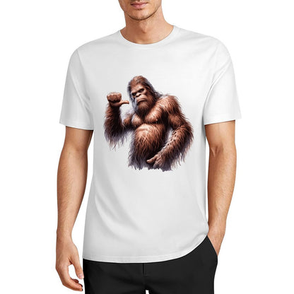Bigfoot - Sasquatch Pointing at self Short Sleeve Cotton T-Shirt