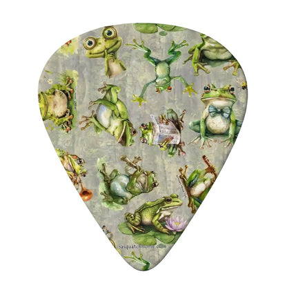 6 Guitar Picks with Keychain Snap Case- 10 Animal Designs – 3 Thicknesses