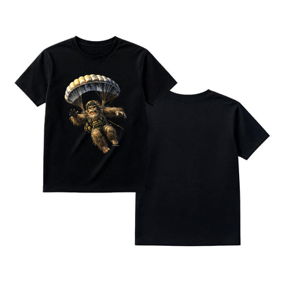 Bigfoot Sasquatch Paratrooper, Gildan 5000 T Shirt