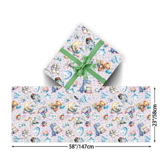 "Welcome Baby", Baby Shower Gift Wrap, 3 Pack Gift Wrapping Paper Sheets