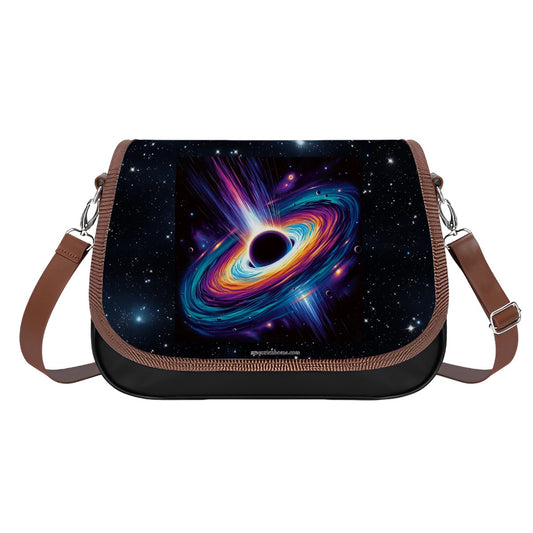 Black Hole, Leather Shoulder Bag / Purse