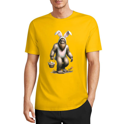 Bigfoot - Sasquatch Easter Bunny Short Sleeve Cotton T-Shirt